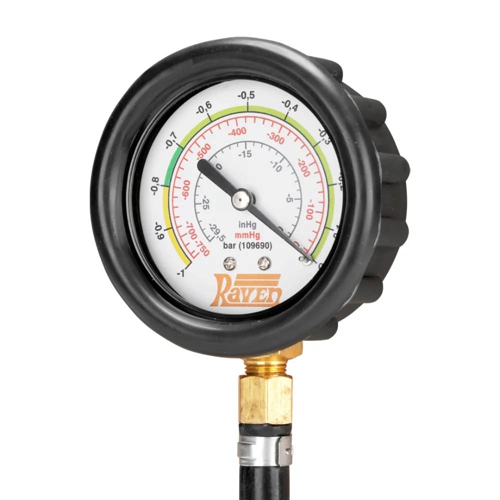 Vacuômetro para Diagnóstico de Motores Automotivos com 5 Peças - RAVEN-109668