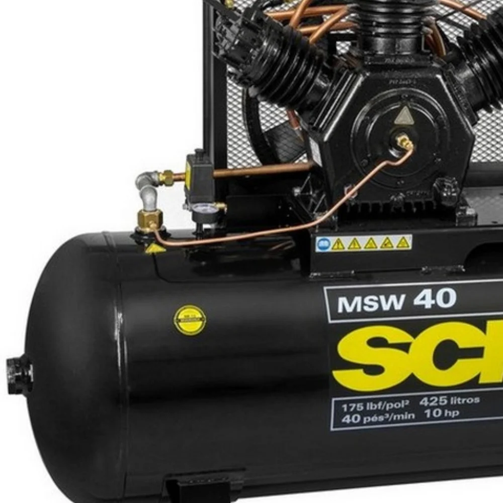 Compressor de Ar 40PCM 425L Ar Fort CMSW 10HP 380V Trifásico - Schulz