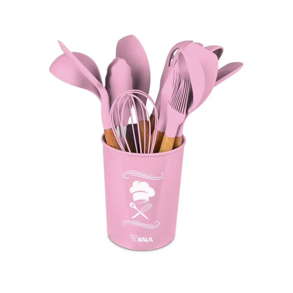 Kit Cozinha Ballagi 12 Peças Rosa - Kala