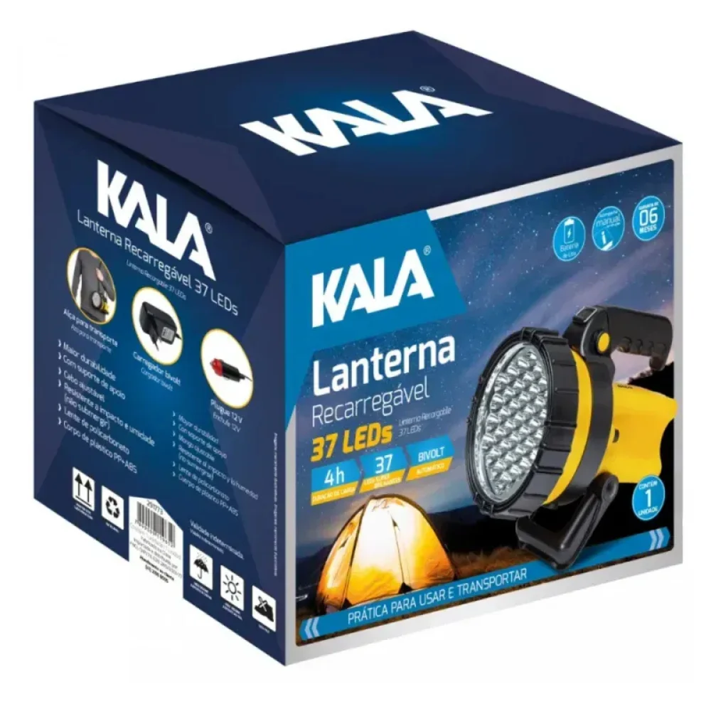 Lanterna Recarregável 37 Leds - Kala-291773