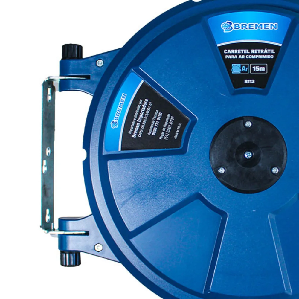 Carretel Fechado para Ar Comprimido - 15 m x 5/1 pol - Com Mangueira - Bremen-8113