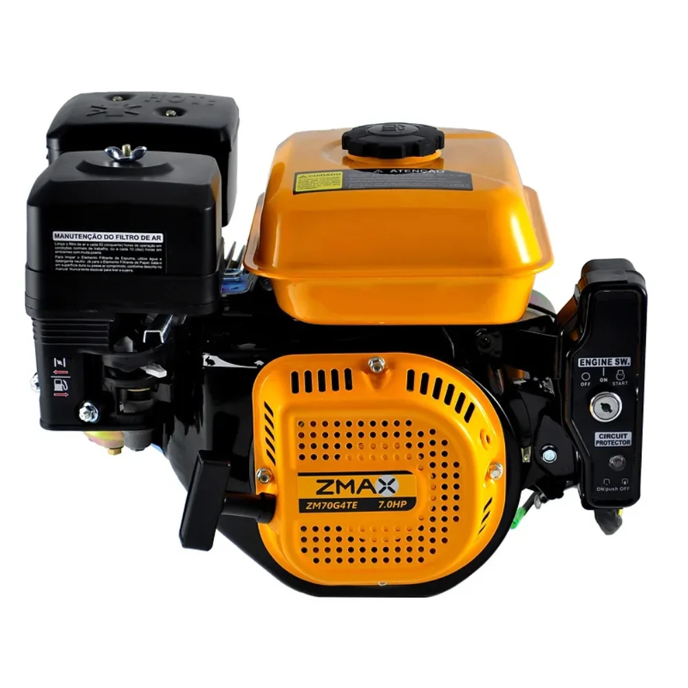 Motor a Gasolina 4T 7,0CV 212CC com Partida Elétrica - ZMAX-ZM70G4TE