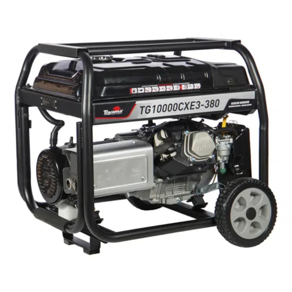 Gerador a Gasolina TG10000CXE3 4T 459CC 11.25kVA Trifásico 380V com Partida Elétrica e Manual - TOYAMA-201-030
