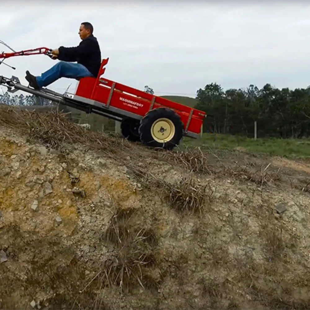 Carreta Tracionada Fixa Para Motocultivadores a Diesel Maquinafort Impactu’s 600T