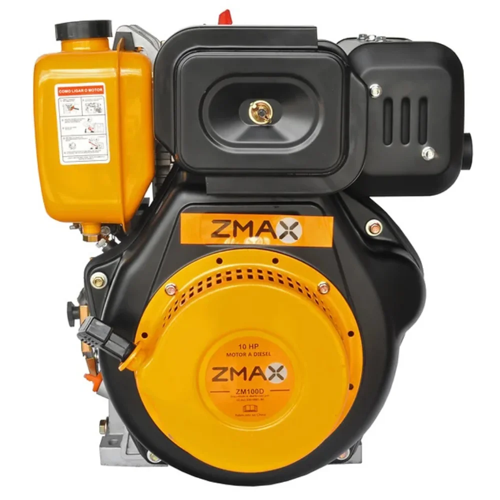 Motor a Diesel com 10 HP  4 Tempos Monocilíndrico 406 cm³ Partida Manual - Zmax-ZM100D