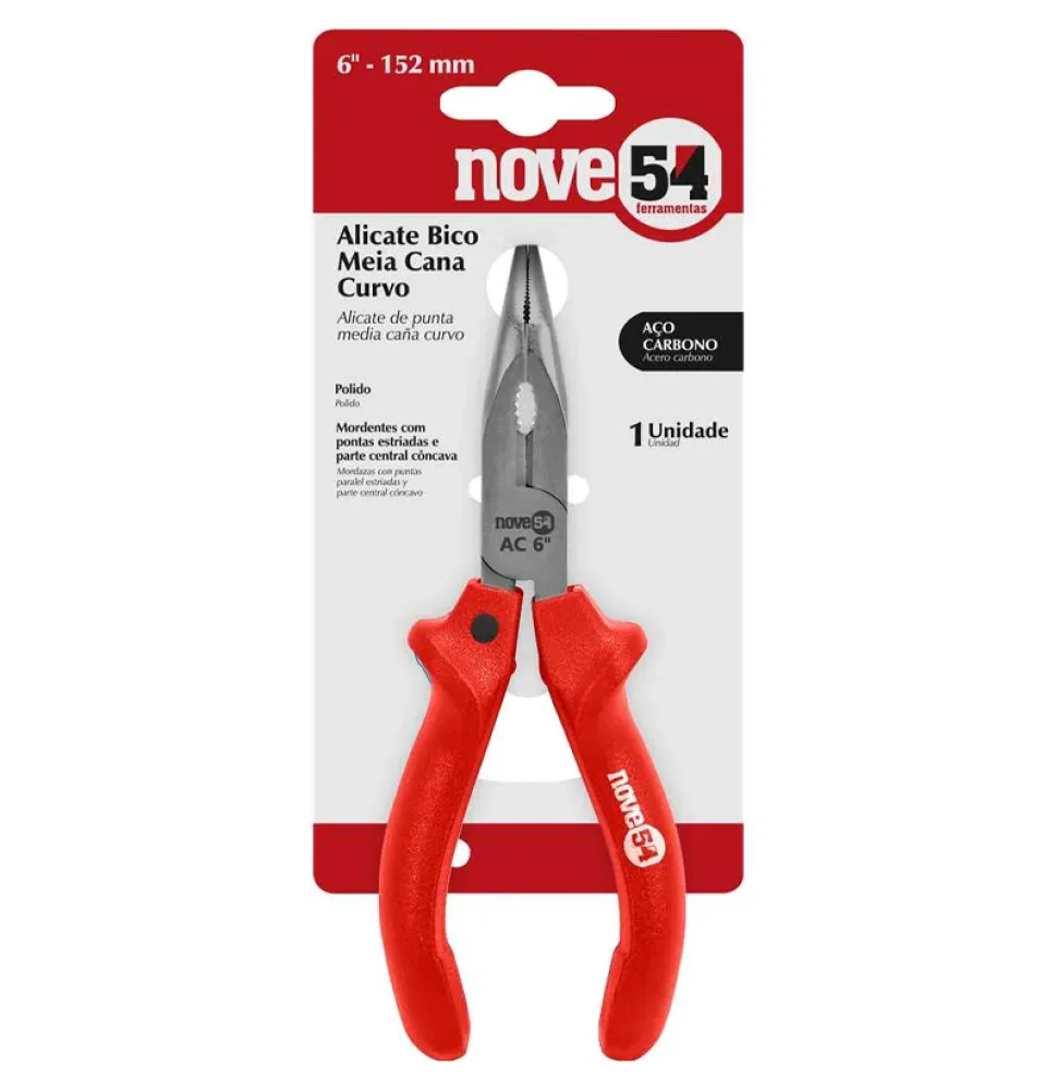 Alicate de Bico Meia-Cana Curvo 6" – Nove54-3662006200
