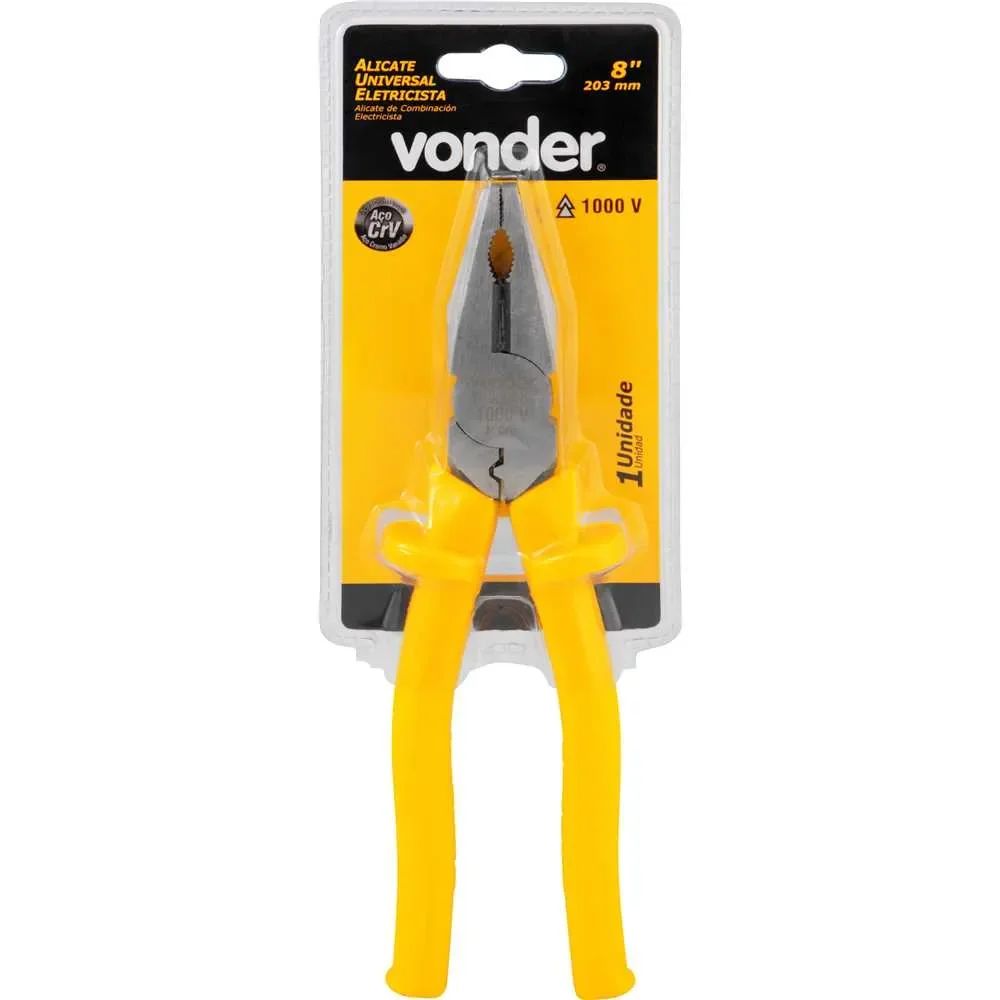 Alicate Universal 8" Isolado 1000 V – Vonder-36.62.100.008
