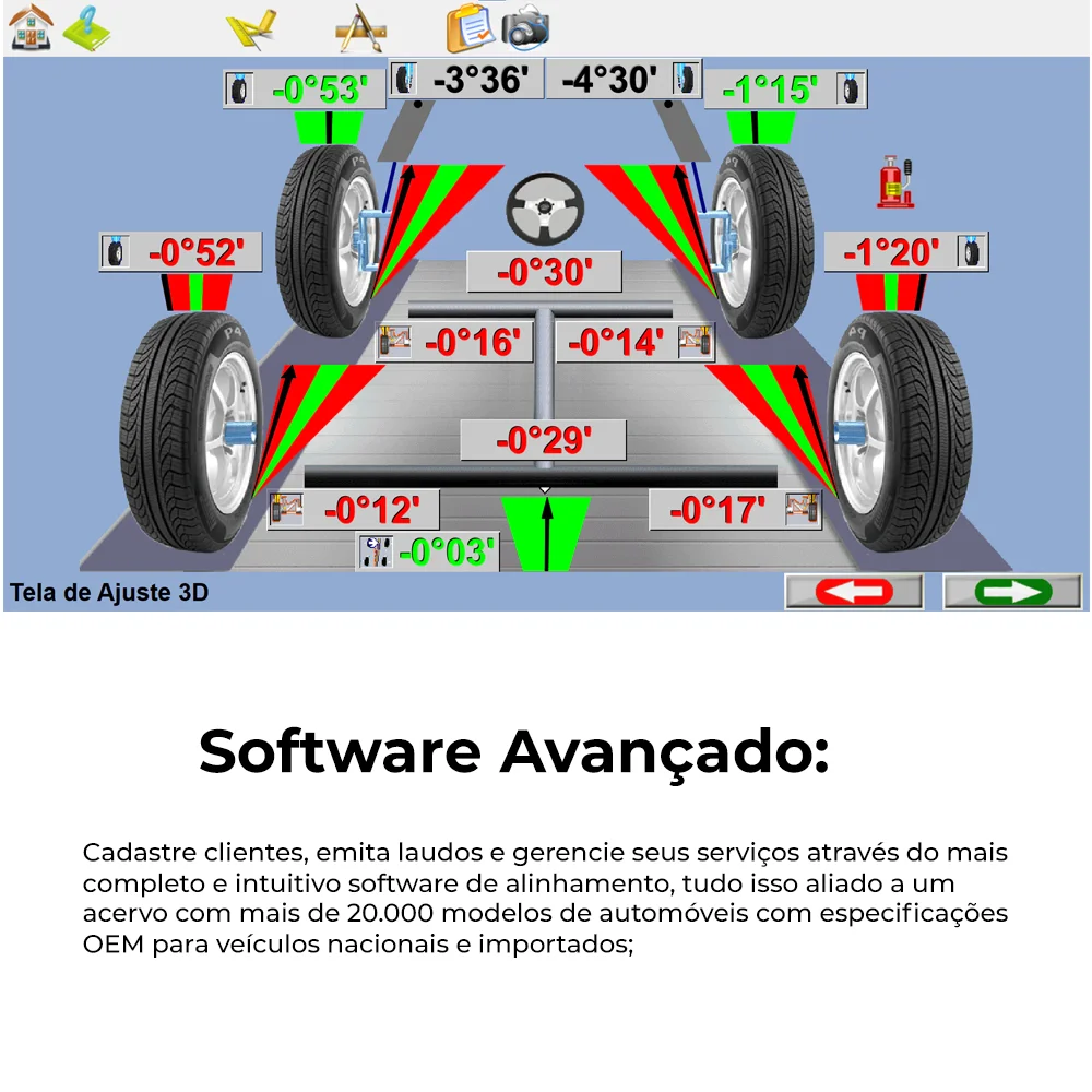 Alinhador de Direção Automotivo 3D Digital Computadorizado  - GREIN-PRO