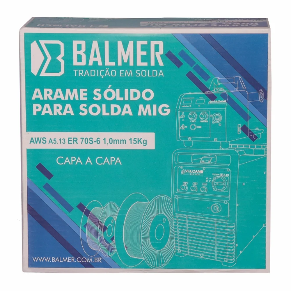 Arame Para Solda MIG 1,0MM 15Kg- BALMER - AWS-70S-6 - 30005906
