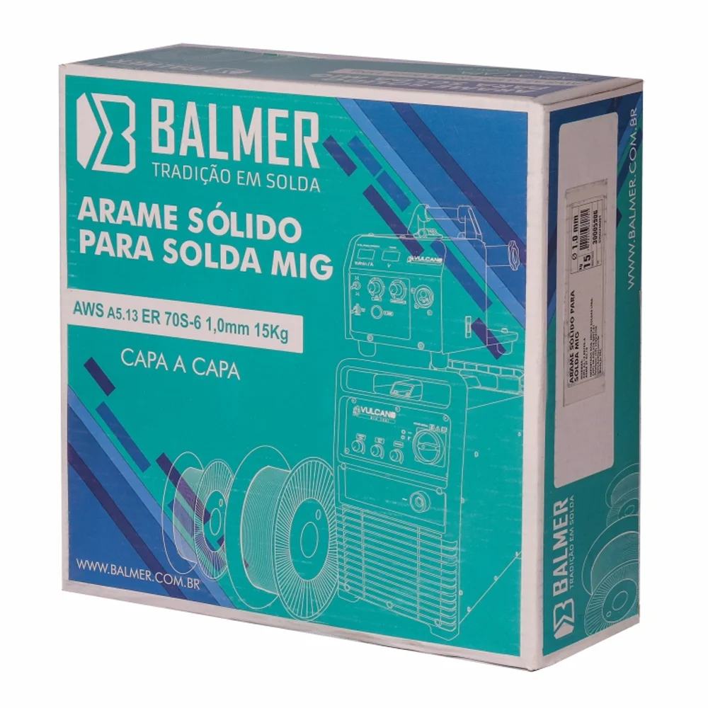 Arame Para Solda MIG 1,0MM 15Kg- BALMER - AWS-70S-6 - 30005906