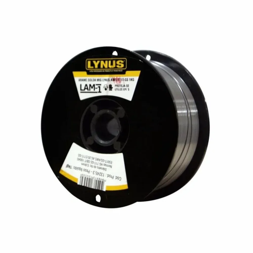 Arame Solda MIG 1KG 0,8MM AWS E71T-GS - LYNUS- LAM-5- 00013245.3