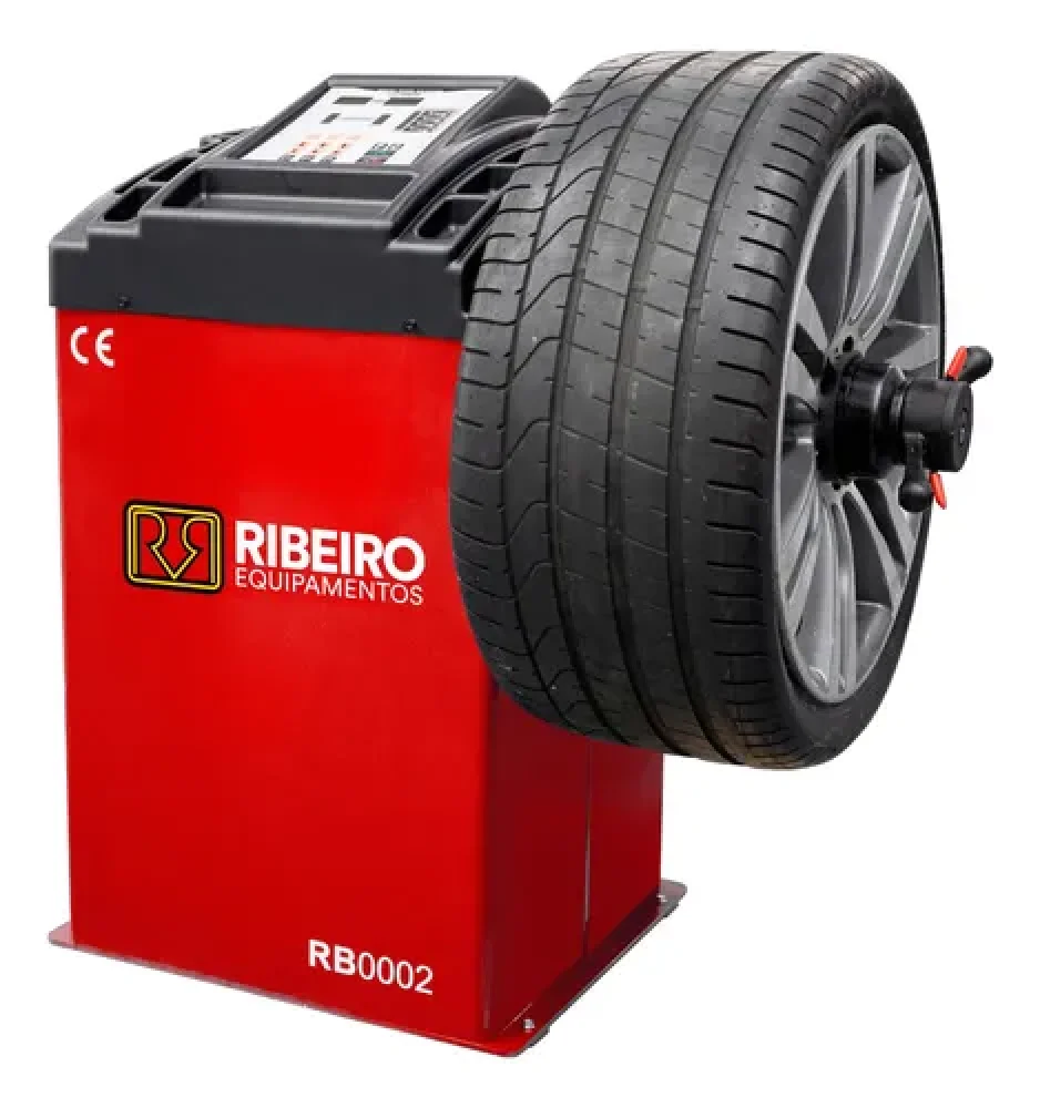 Balanceadora de Rodas Automática Computadorizada Vermelha 220V Monofásica – Ribeiro-RB1002