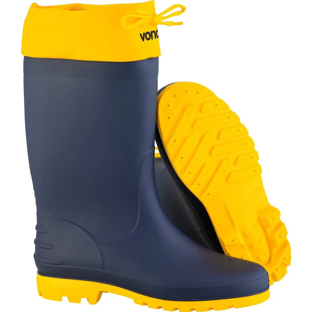 Bota de PVC Preta com Solado Amarelo Nº 39 – Vonder‑70.79.390.000