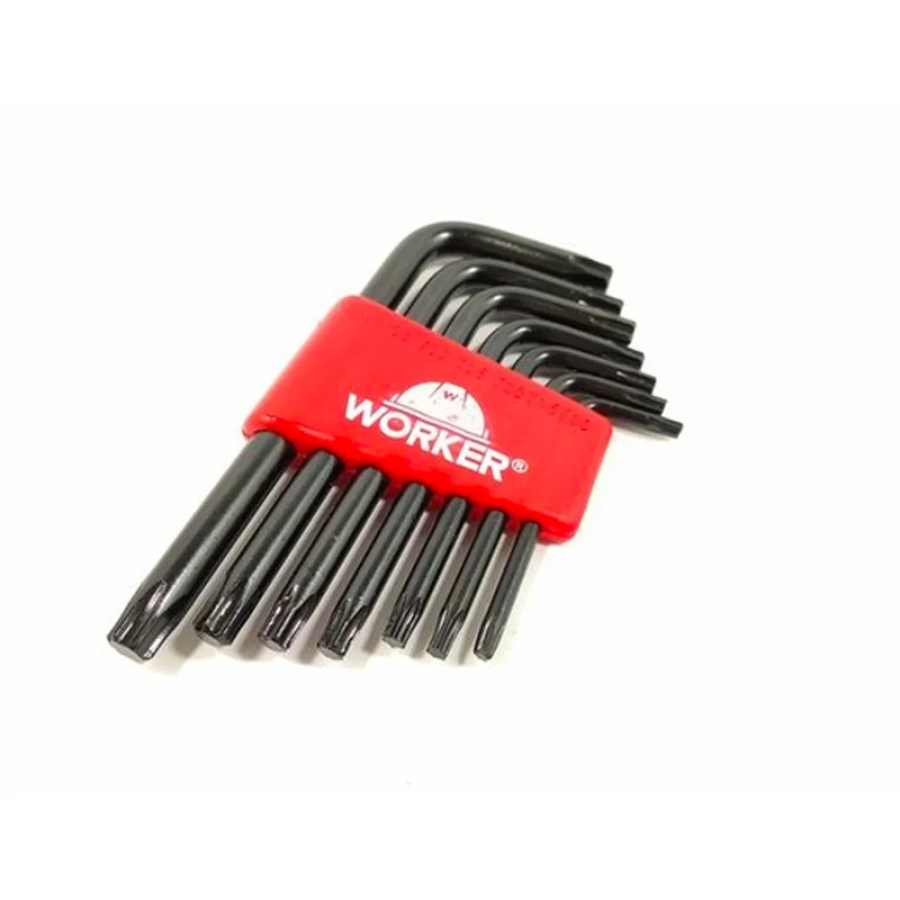 Jogo De Chave Torx Curta T10 A T40 - Worker 