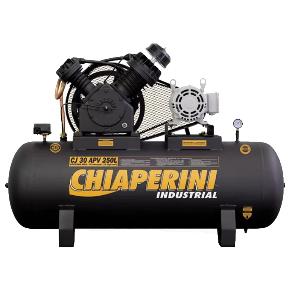 Compressor de Ar 30 Pcm 250 Litros 175PSI 5 HP 220/380V Trifásico - Chiaperini-8975701079