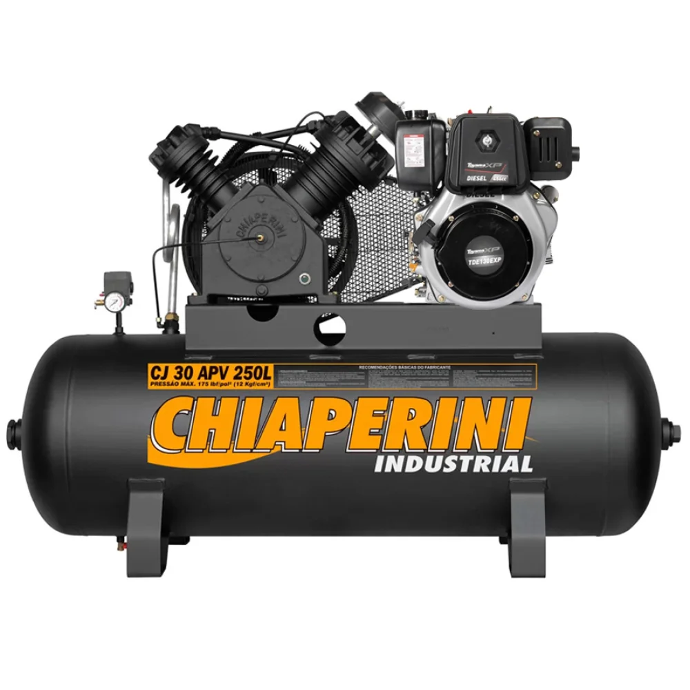 Compressor de ar 30 PCM à Diesel 13HP Partida Elétrica - Chiaperini-703