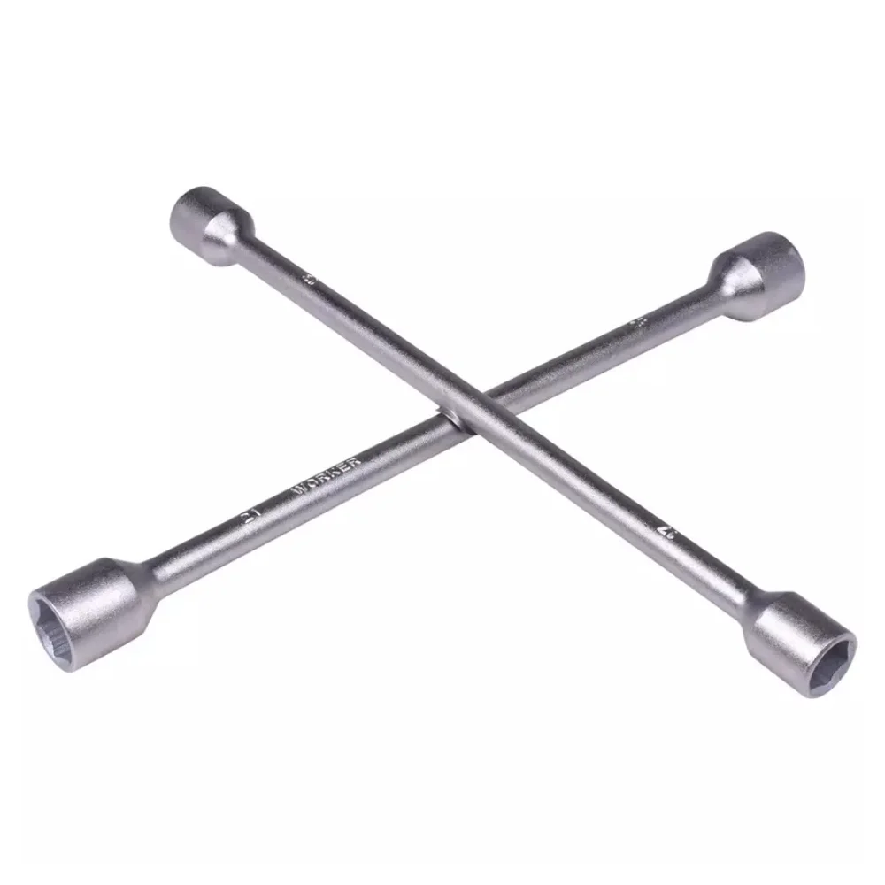 Chave de Roda Tipo Cruz 17x19x21x23mm - Worker