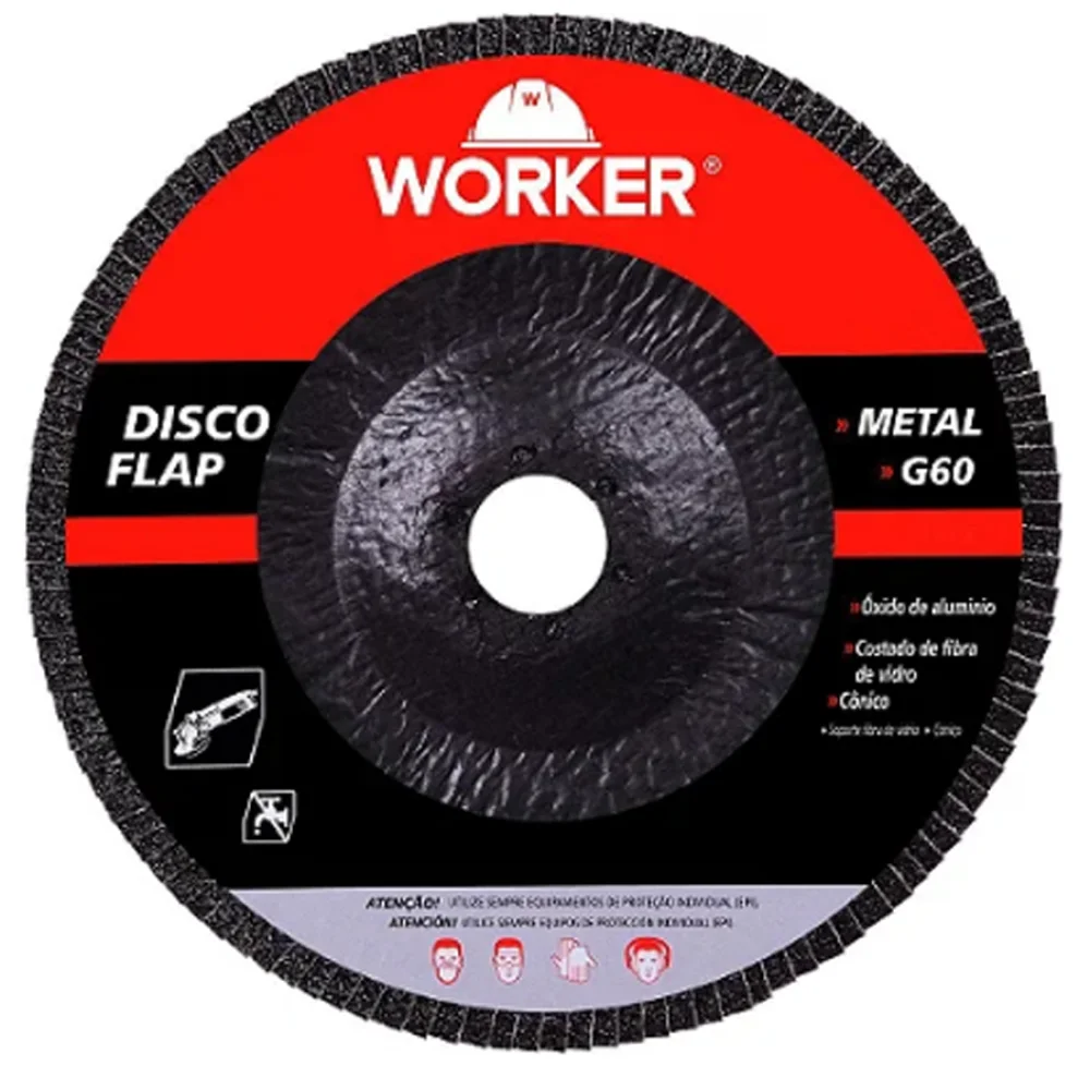 Disco flap curvo G60 114;3X;2MM metal - Worker