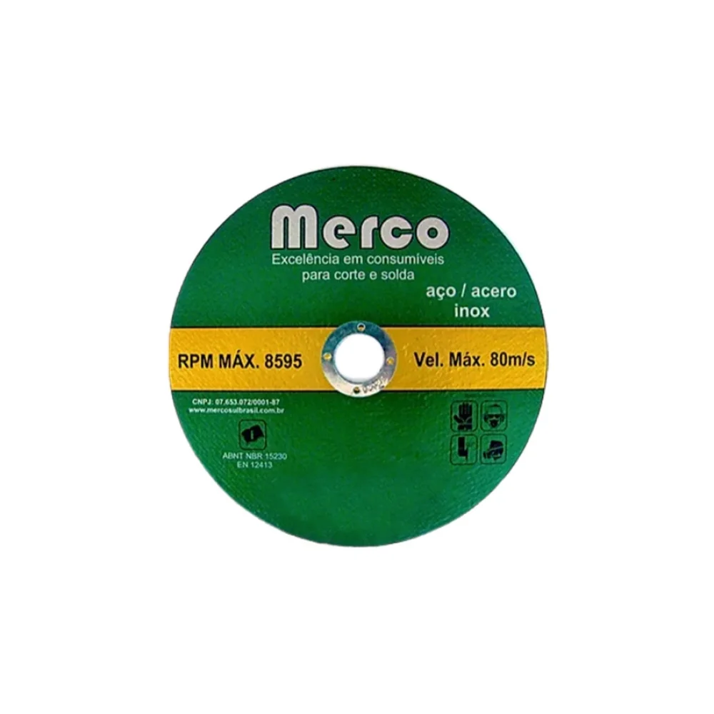 Disco de corte 4.1/2 x 1,0mm x 22mm (115mm) - Merco-000650