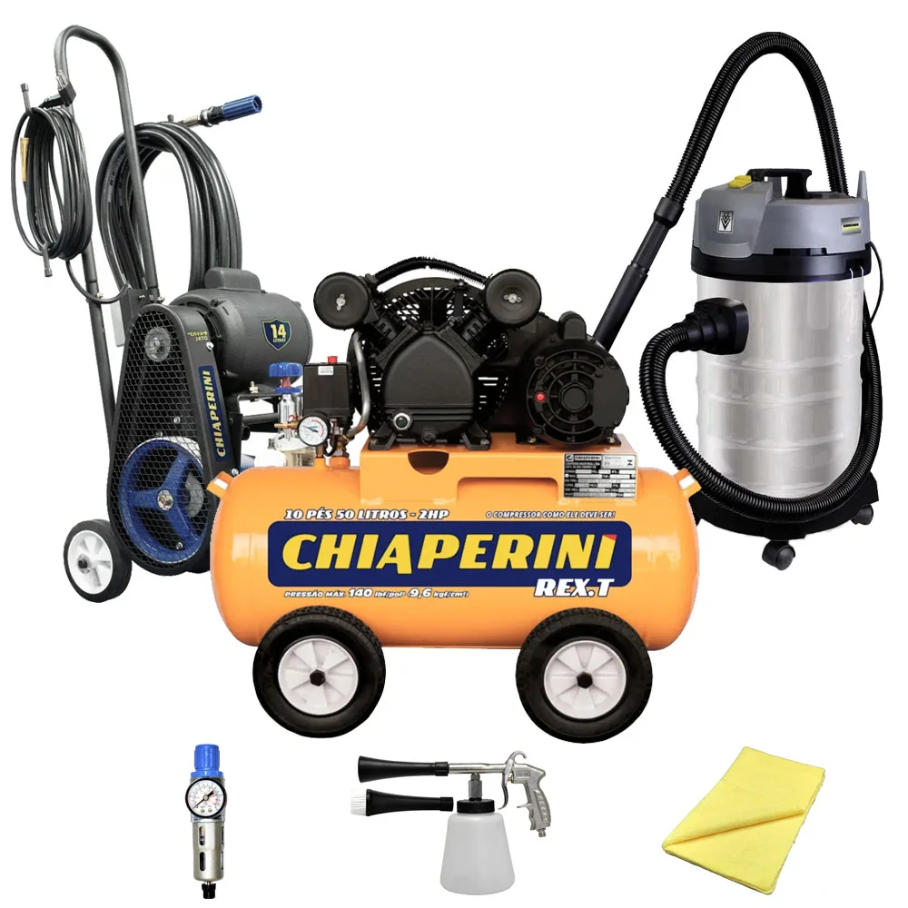 Kit Lava Rápido Limpeza Profissional Com Compressor De Ar 10 PCM - Chiaperini-9989