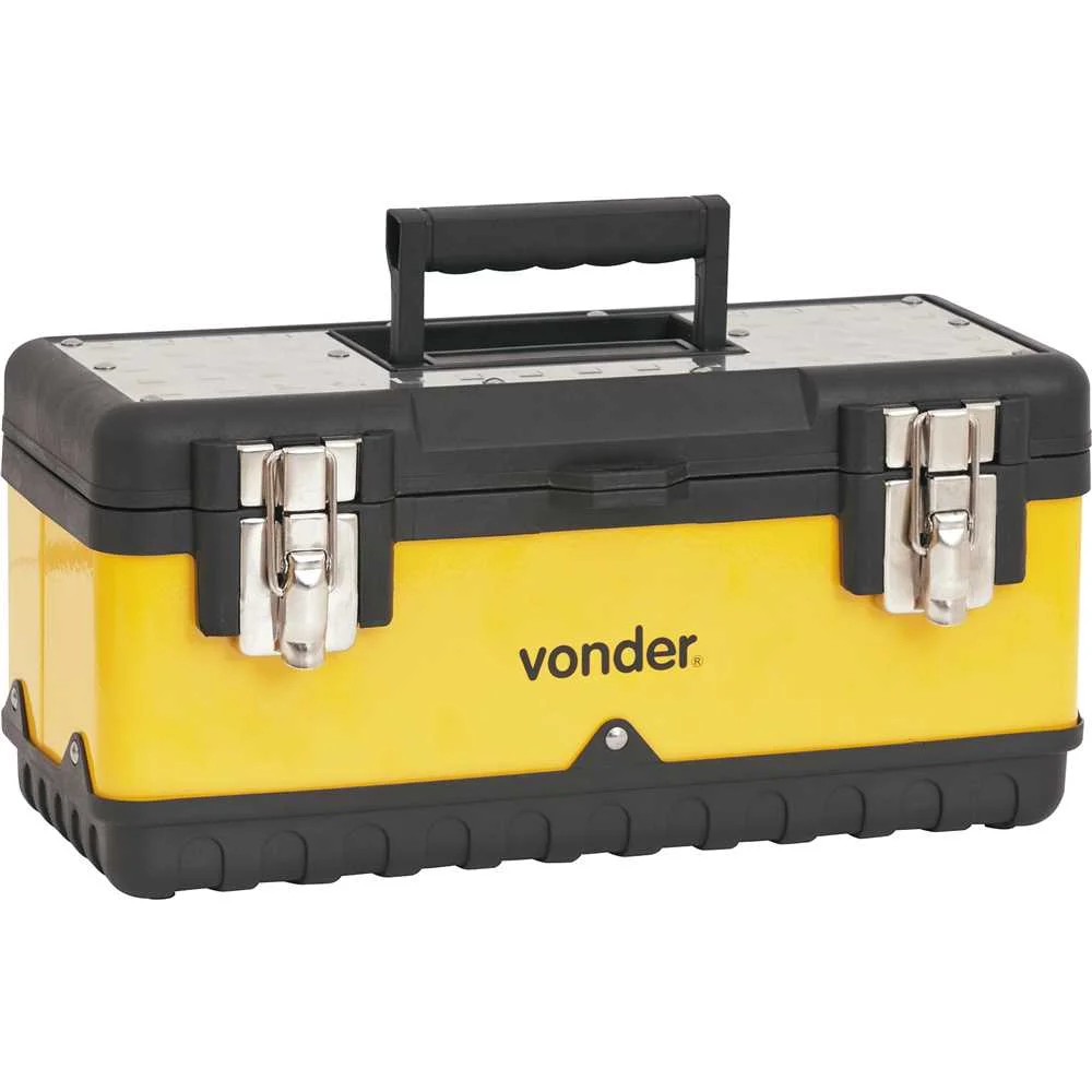 Caixa para Ferramentas Plástica/Metálica 38 cm x 16 cm x 18 cm – Vonder-61.05.380.000