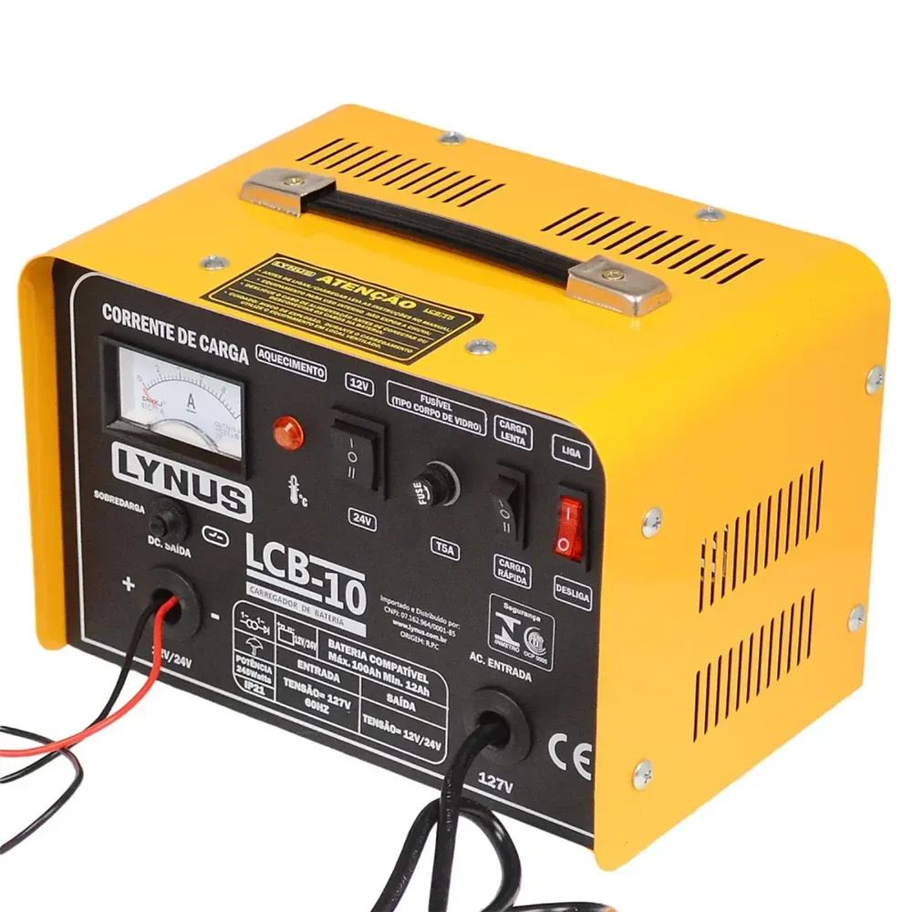 Carregador de Bateria Portátil 220V - LYNUS - LCB-10 - 00005387.6