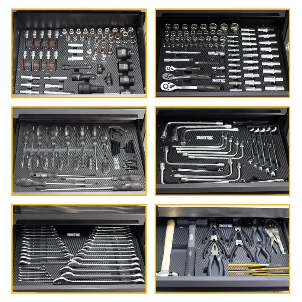 Carrinho com 262 Ferramentas 7 Gavetas – Rotta376 -3700