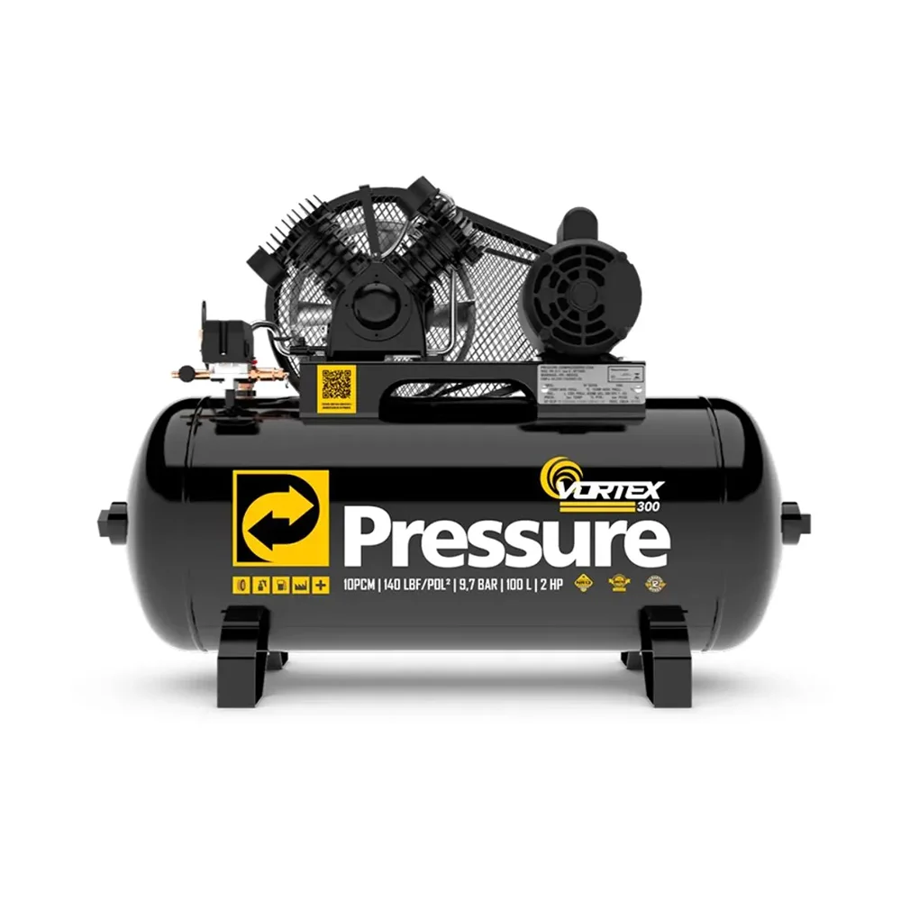Compressor de Ar 10 PCm Vortex 300 100L - Pressure-8975701383