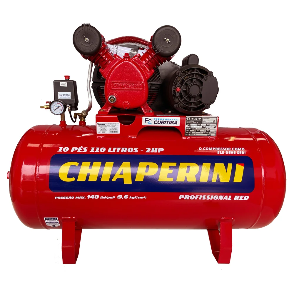 Compressor de Ar 10PCM Monofásico 110 Litros Red Profissional - Chiaperini-19195