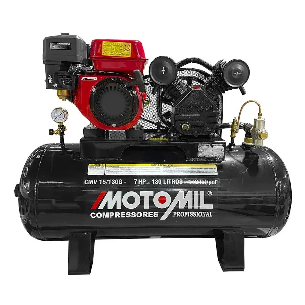 Compressor de Ar 15 Pés à Gasolina com motor 7HP - Motomil-CMV-15/130G