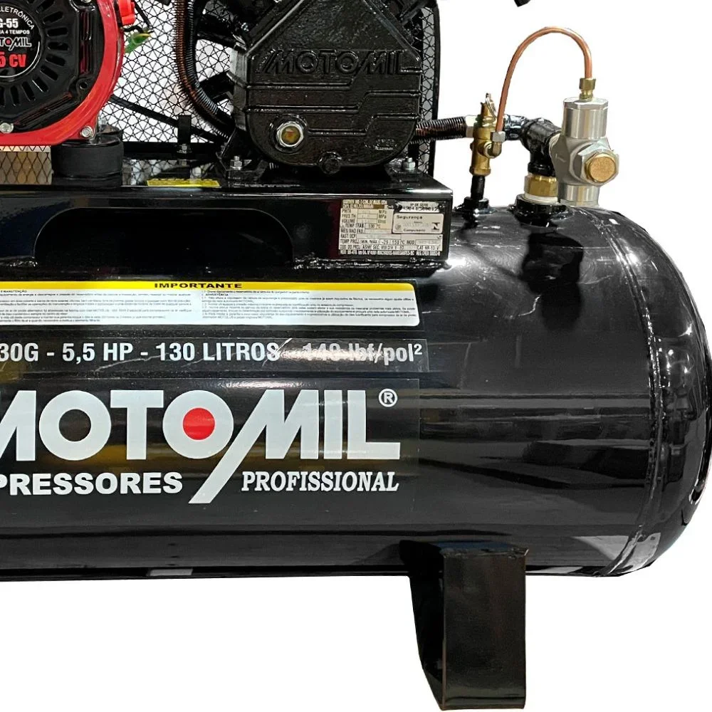 Compressor de Ar 15 Pés à Gasolina com motor 7HP - Motomil-CMV-15/130G