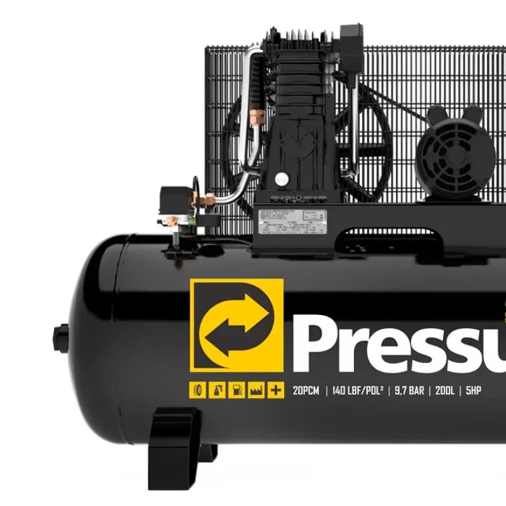 Compressor de ar 20 Pcm 140 Psi 200L 220/380V Trifásico - Pressure-Storm 600