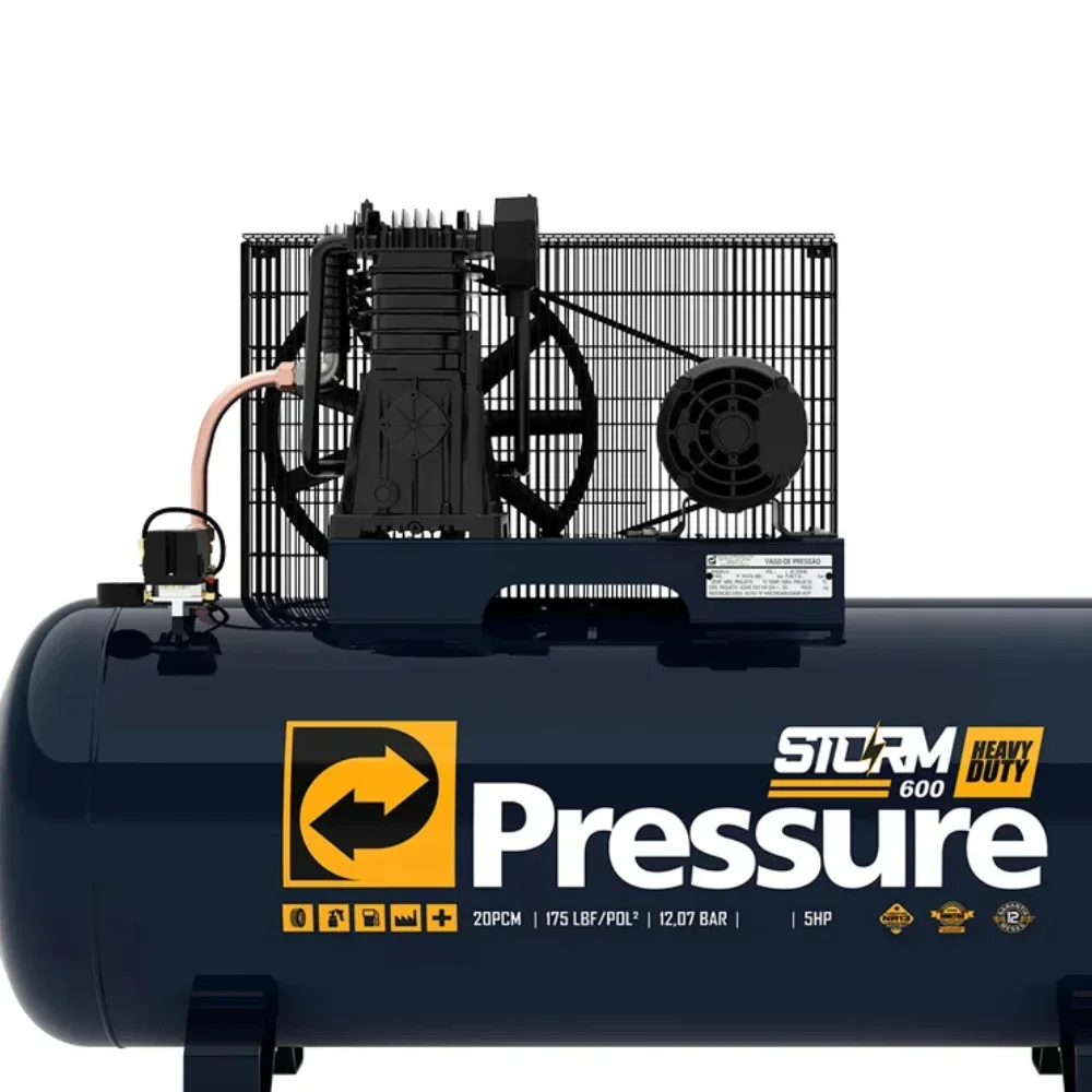 Compressor de Ar 20 PCM 175Lbs 200L 220/380V Storm 600 - Pressure-Heavy Duty