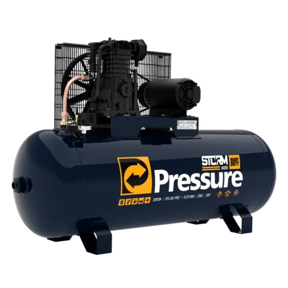 Compressor de Ar 20 PCM 175Lbs 250L Trifásico Storm 600 - Pressure-Heavy Duty-8975701359