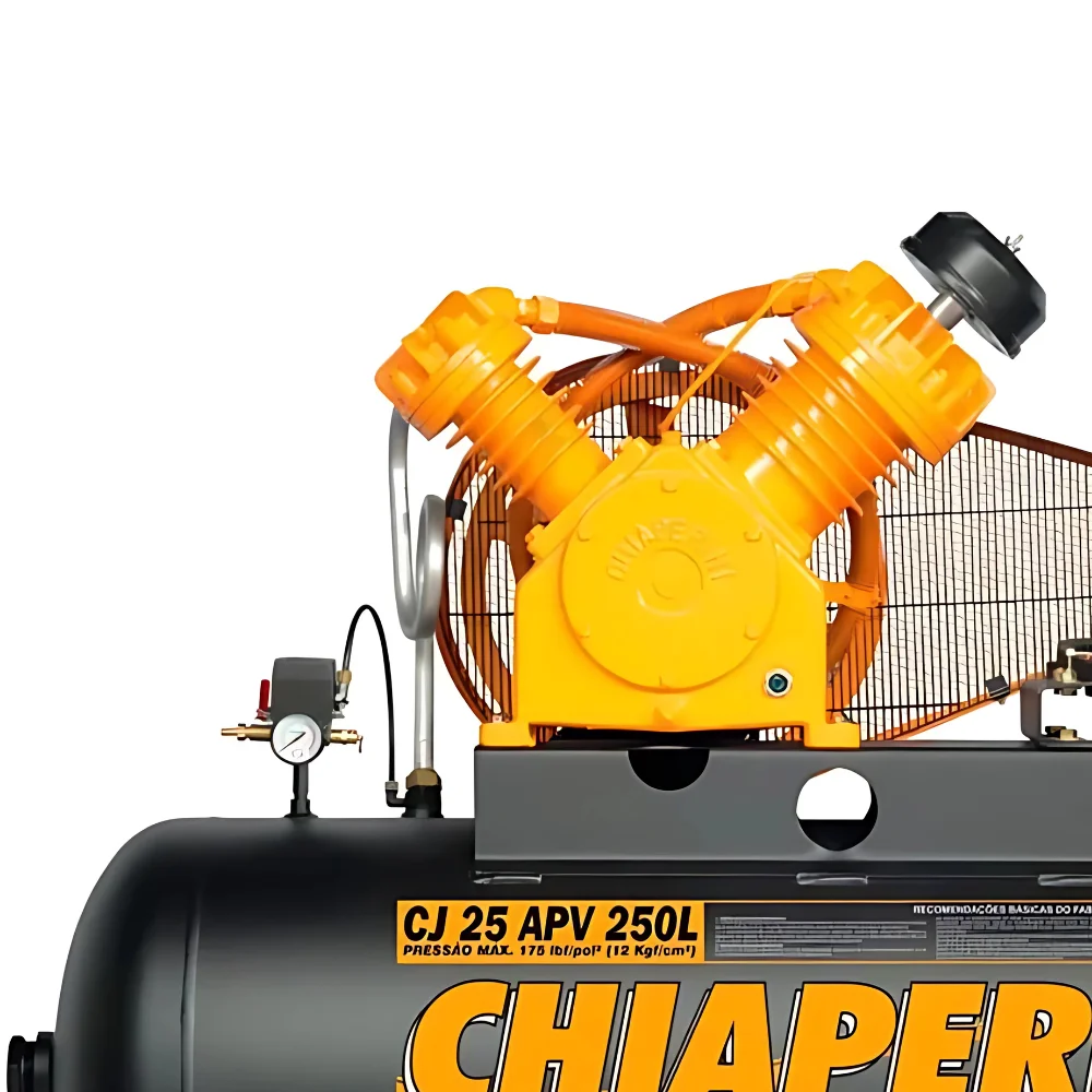 Compressor de ar 25 PCM 250 Litros 175PSI Industrial Sem Motor - Chiaperini-CJ25APV250L-SM