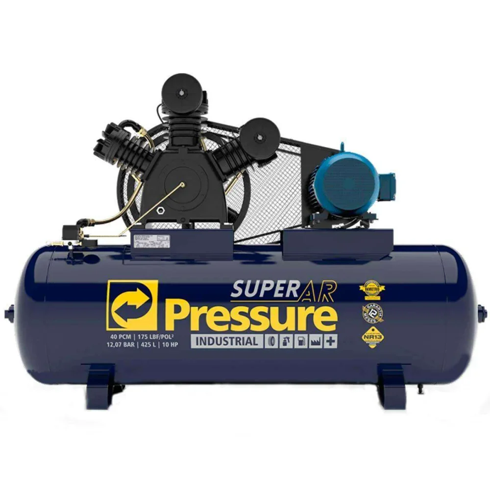 Compressor de Ar 40 Pcm 425L 175Psi 220/380V Trifásico - Pressure-8975701088