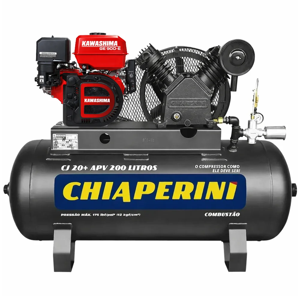 Compressor de Ar Alta Pressão 20 PCM 200L Motor 9HP Kawashima– Chiaperini-000026207