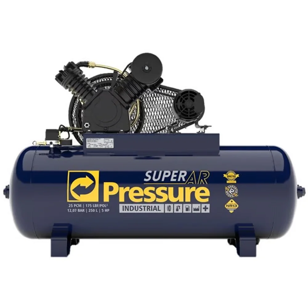 Compressor de ar alta pressão 25 pcm 250 litros trifásico 220V/380v – Pressure-8975701075