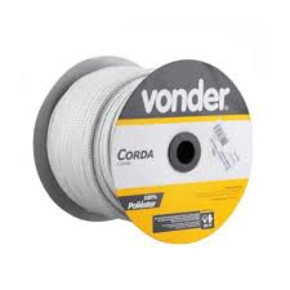 Corda Multifilamento Trançada 10mm x 147m Branca – Vonder-8044510147