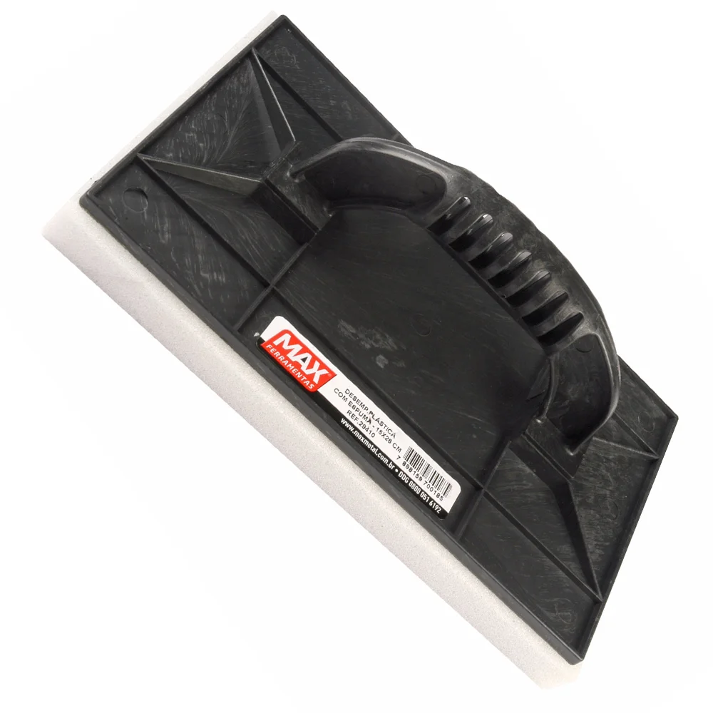 Desempenadeira Plástica com Espuma Preta – Max Ferramentas-29410