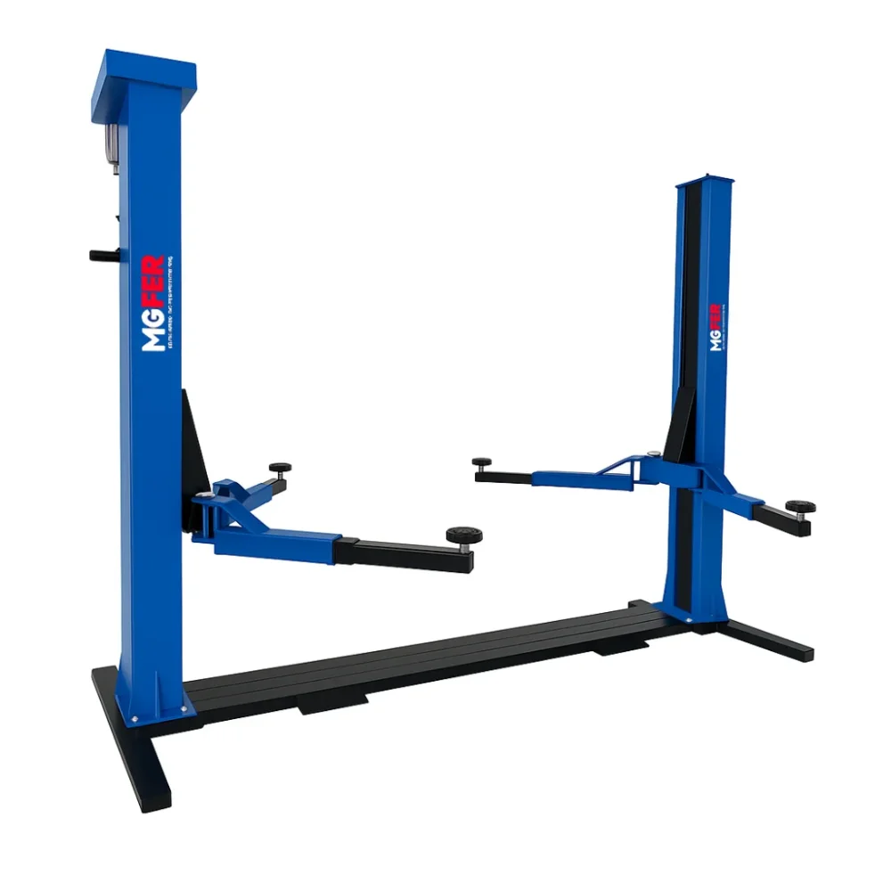 Elevador Automotivo 2,600 KG 220/380V Trifásico Lubrificado a Óleo - Azul - MGFER-2600
