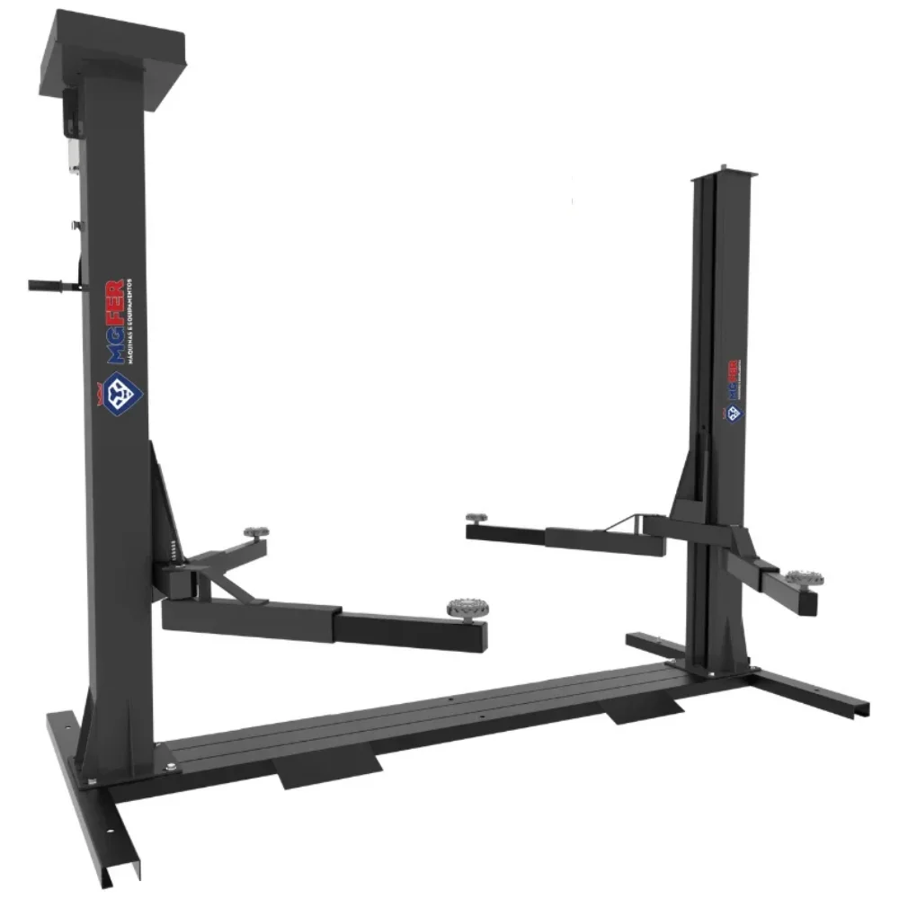 Elevador Automotivo 2,600 KG 220/380V Trifásico Lubrificado a Óleo - Preto Fosco - MGFER2600
