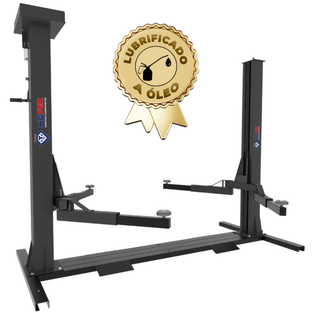 Elevador Automotivo 2,600 KG 220/380V Trifásico Lubrificado a Óleo - Preto - MGFER-26007