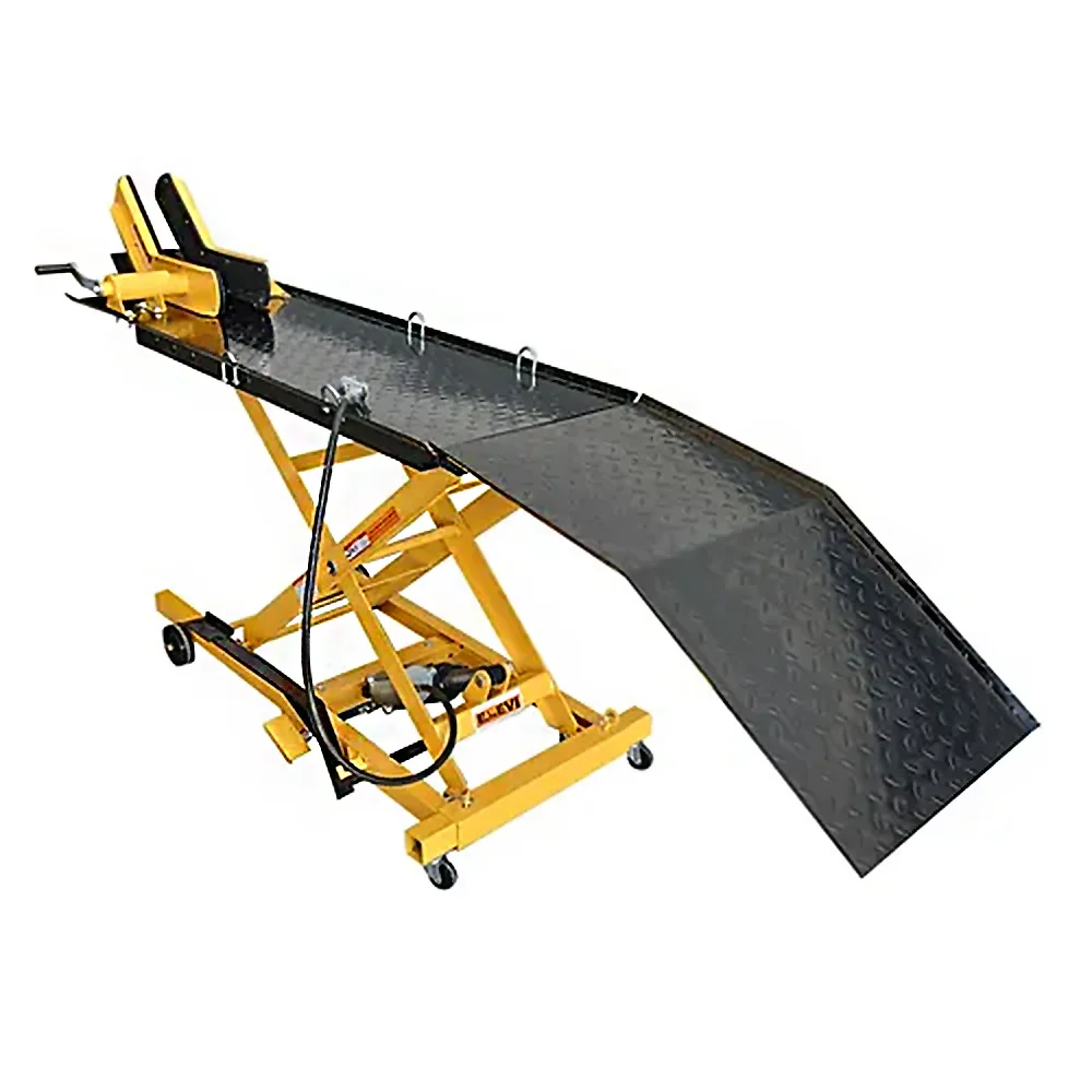 Elevador Rampa Pneumático em Aço Para Motos 350KG Com Rodas - Elevi