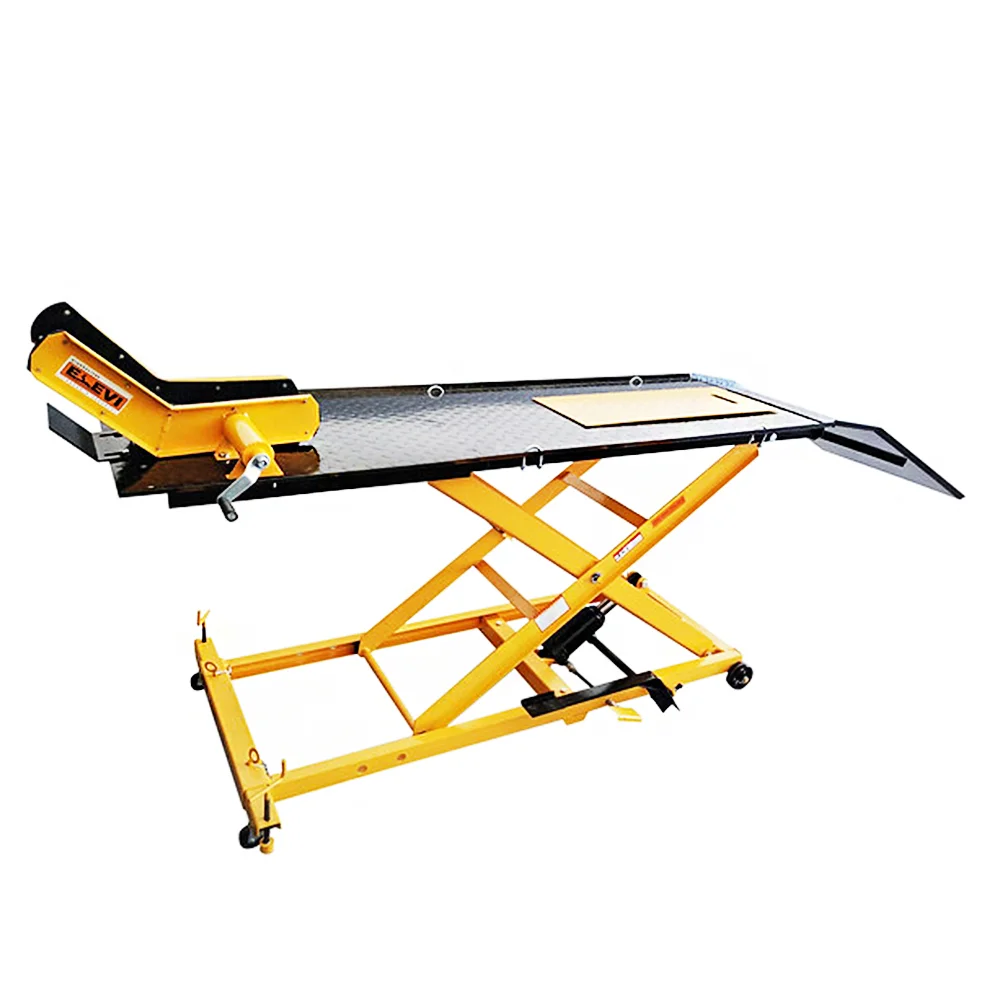 Elevador Rampa Pneumático em Aço Para Motos 450KG Com Rodas - Elevi