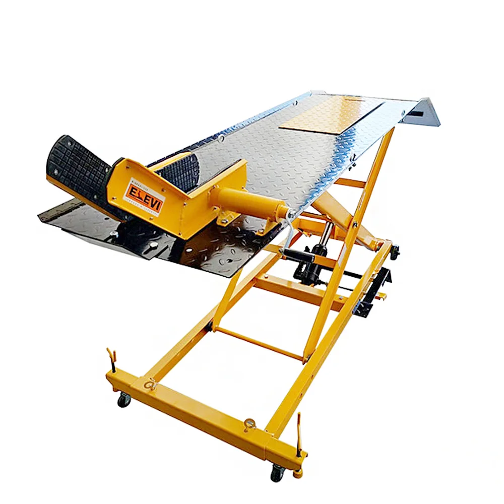 Elevador Rampa Pneumático em Aço Para Motos 450KG Com Rodas - Elevi