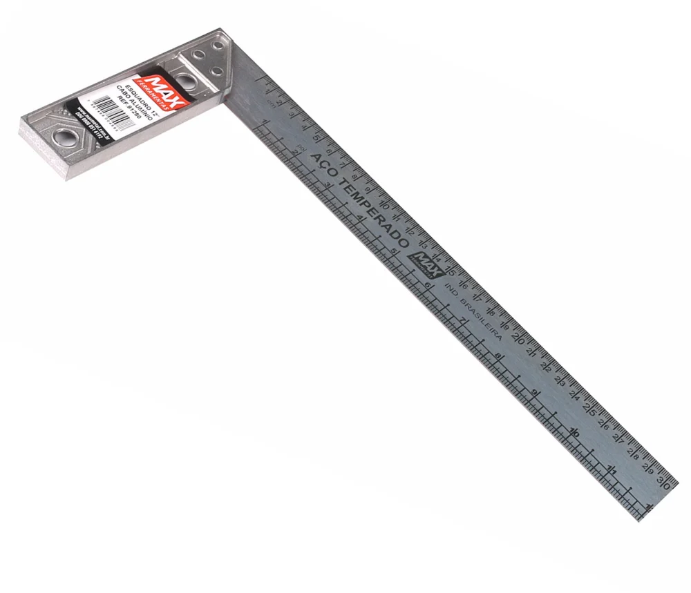 Esquadro de Aço com Cabo de Alumínio – Max Ferramentas-91250