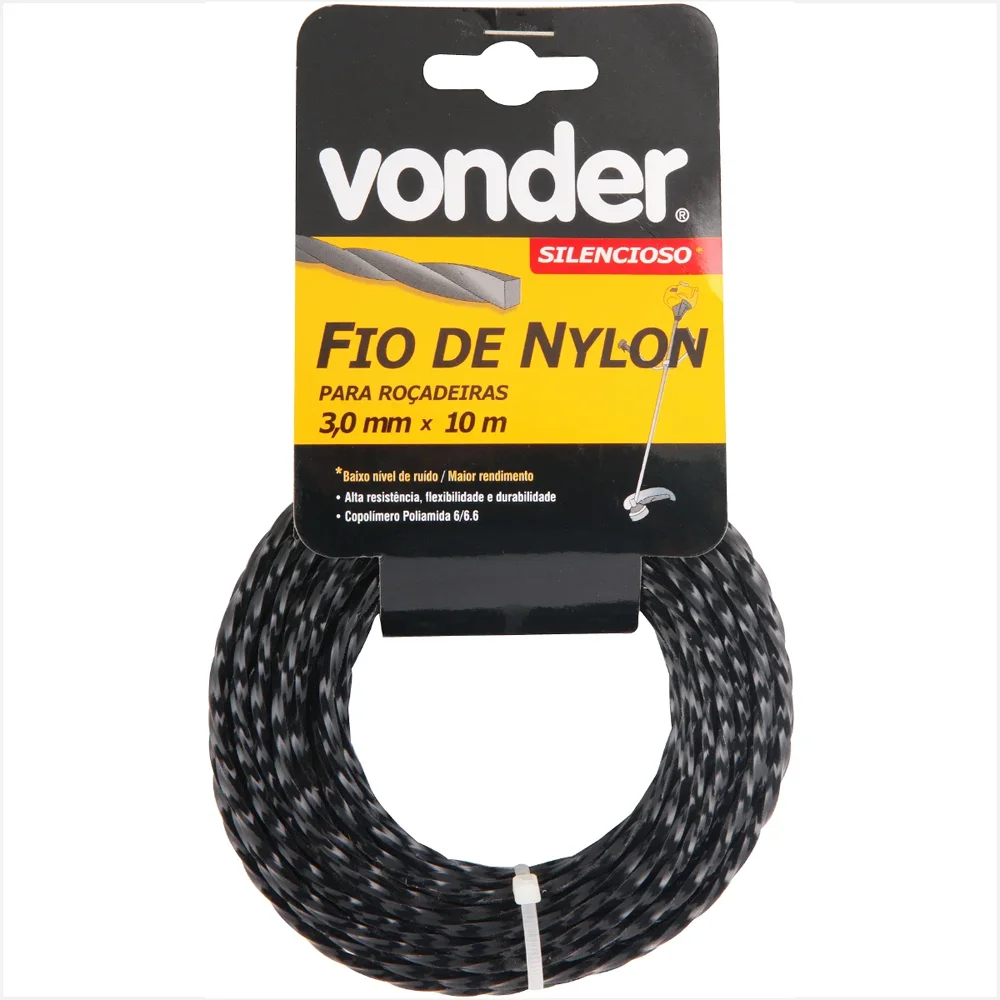 Fio de Nylon 3,0 mm x 10 m Silencioso – Vonder0–33.73.003.010