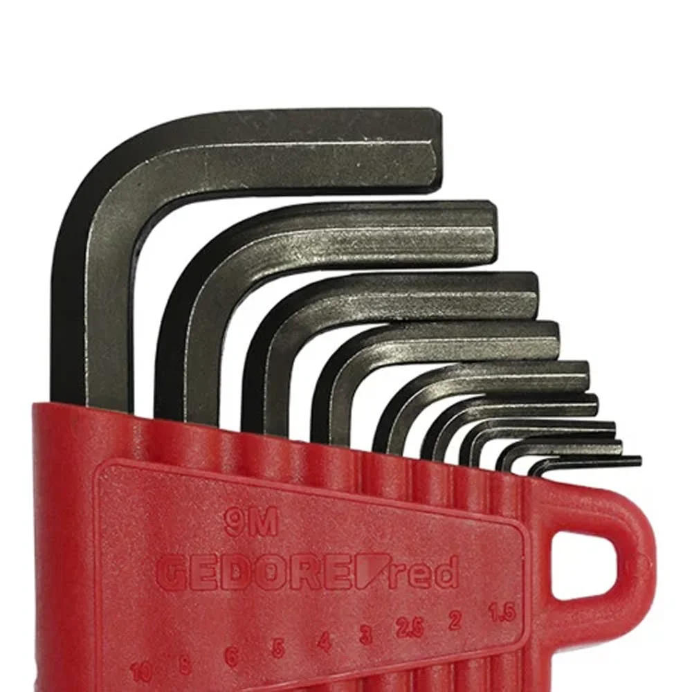 Jogo de chave allen hexagonal 1,5-10mm 9 Peças - Gedore red - R36605109