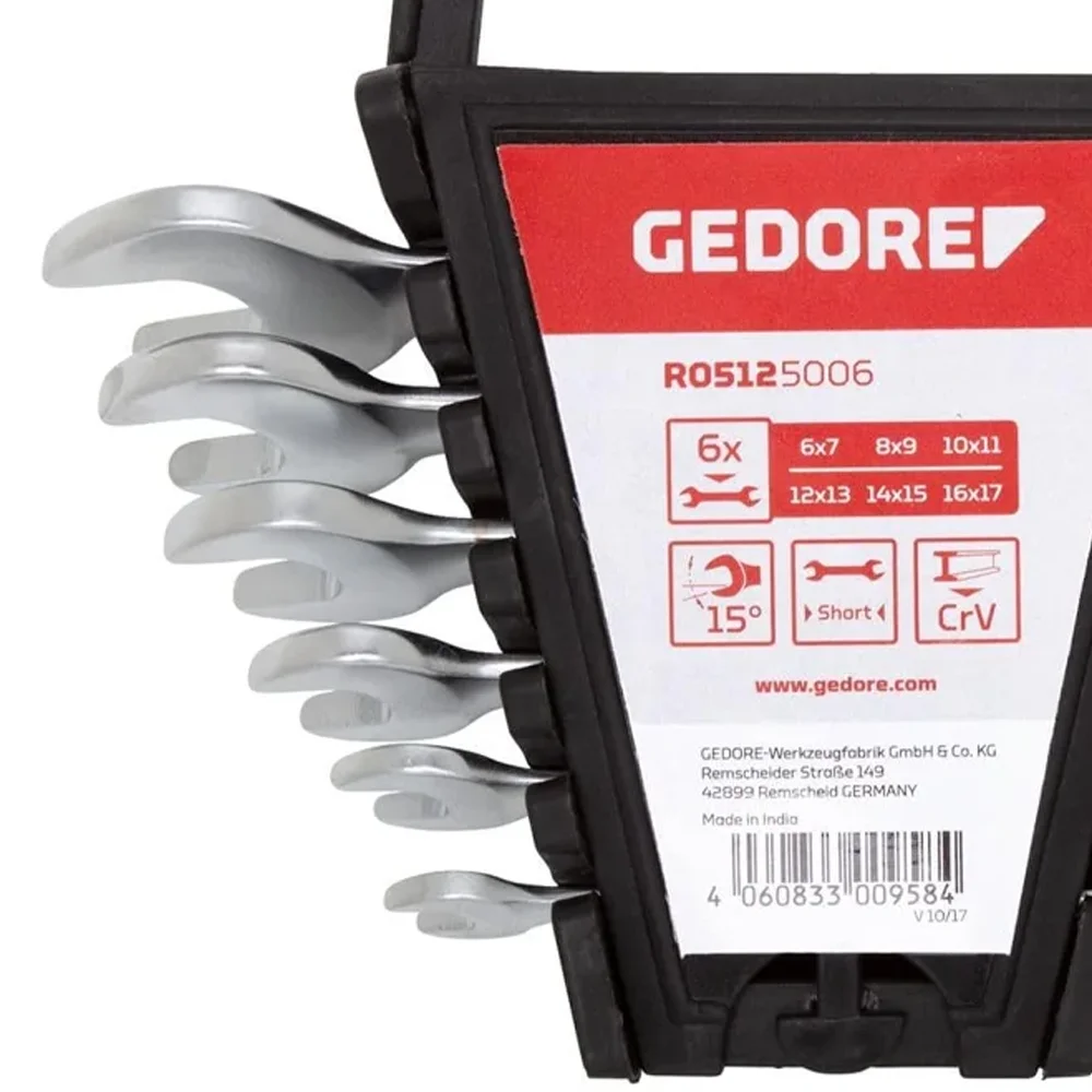 Jogo de Chave Fixa 6 a 17 mm 6 Peças-Gedore Red - R05125006